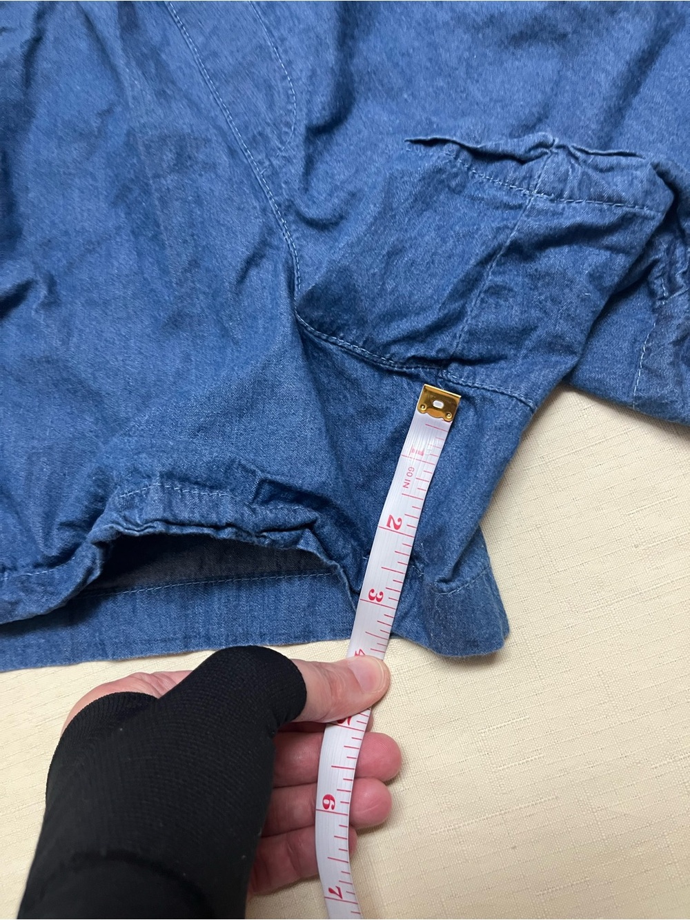 Hot Kiss S chambray pull on shorts - Picture 4 of 13